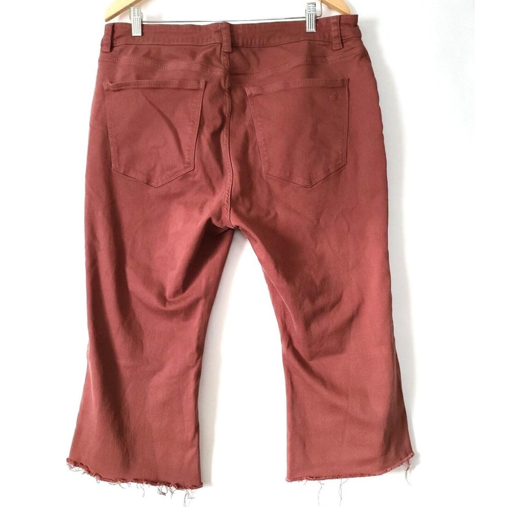 DL1961 X Marianna Hewitt Bridget Cropped High Rise Instasculpt Boot 18W Redwood - Picture 4 of 12